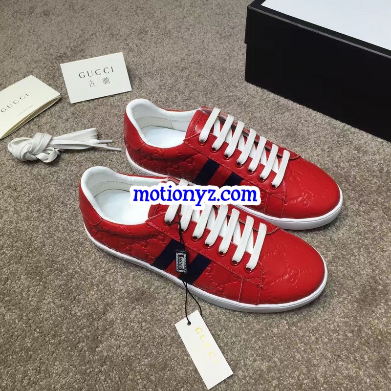 GC Ace Embroidered Sneaker Low Top Red